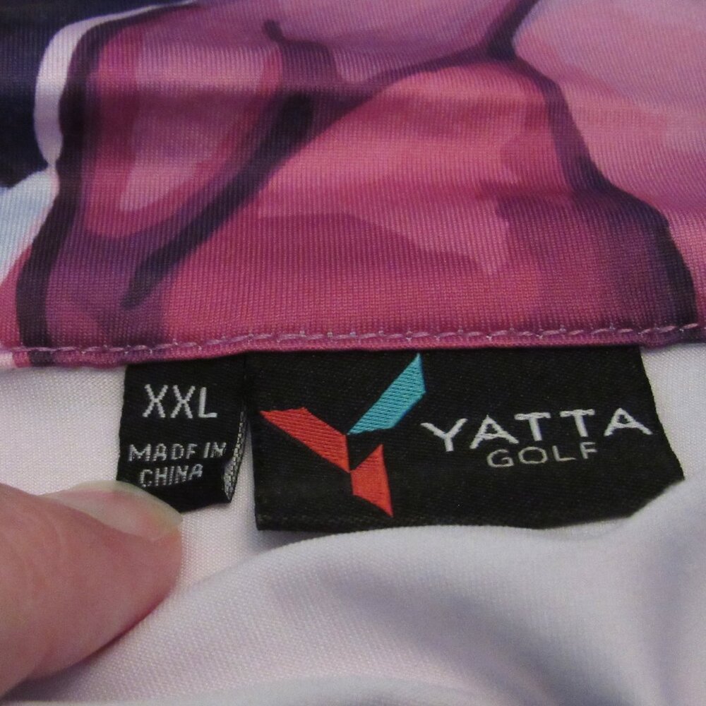 NWOT Yatta Women's Purplicious Golf Shirt Size XXL V-Neck Poly/Spandex Blend - Picture 6 of 8